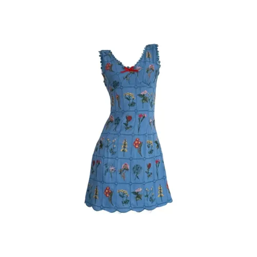 MO VOICE Без рукавов Платье Женские Capri Синий