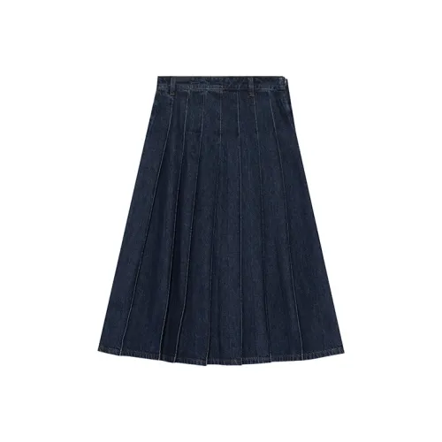 Fano Studios Темно-синие Женские Повседневные Длинные Юбки
