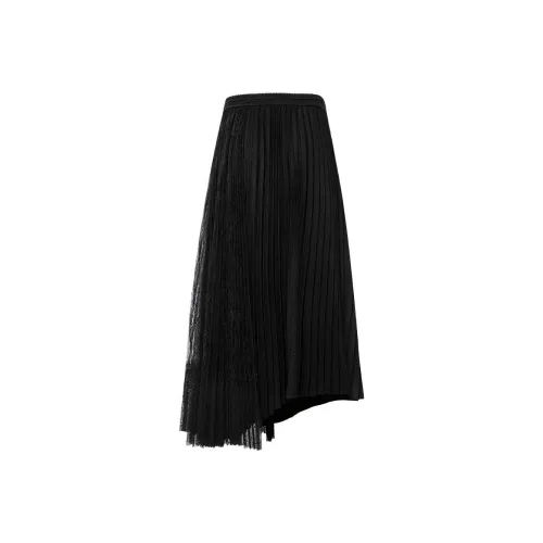 MEIYANG Черные Женские Повседневные Длинные Юбки