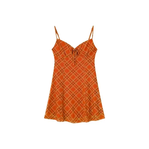 HUINIAN Slip Платье Женское Оранжевое