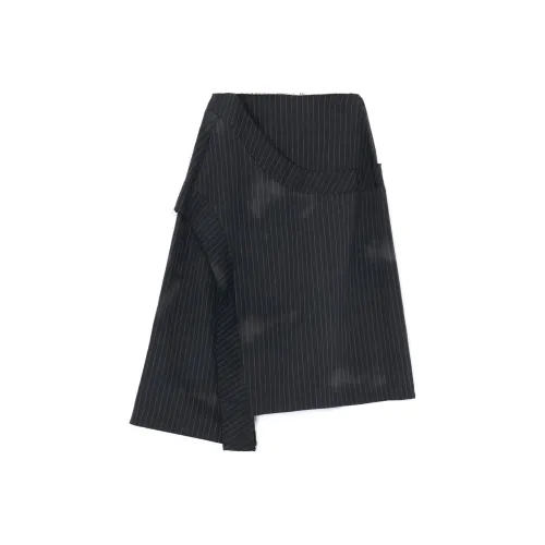 Yohji Yamamoto Серый Женские Повседневные Длинные Юбки
