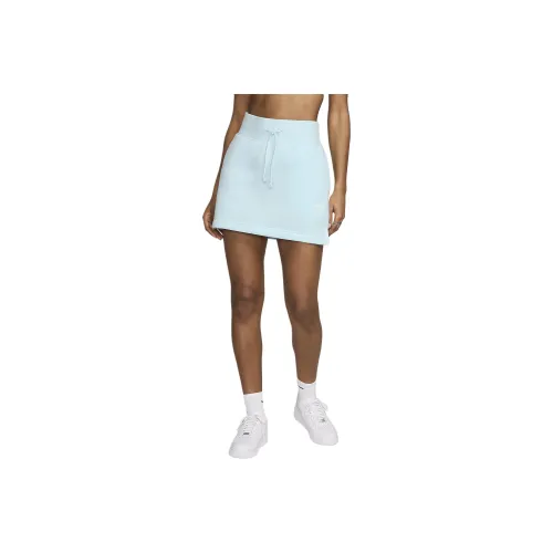 nike Sportswear Phoenix Fleece Повседневные короткие юбки Женские Glacier Blue Sail