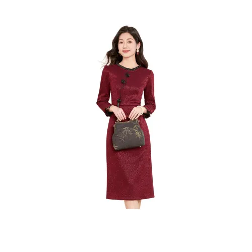 Mylan Длинный рукав Платье с утяжкой на талии Женское Red Collection Бренд Оставайтесь в курсе событий с оповещениями