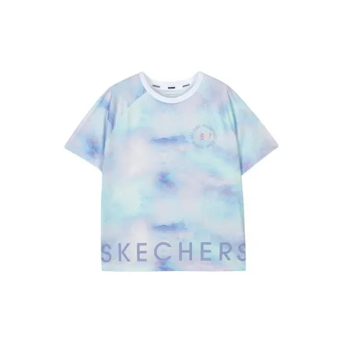 Skechers синий-фиолетовый градиентный Kids T-рубашки