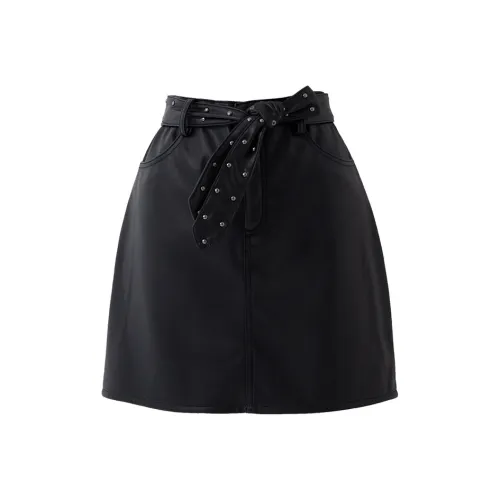 SOON FLOWER Повседневные короткие юбки Женские Черный