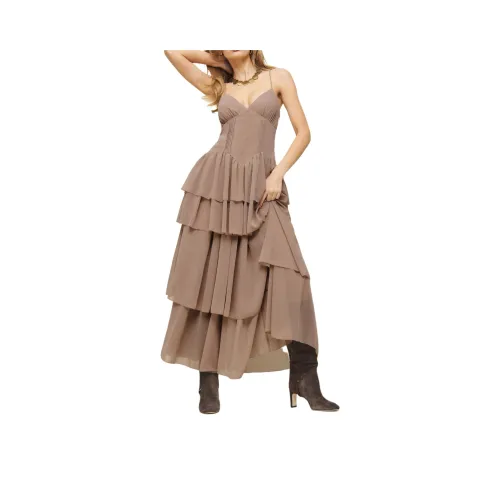 Reformation Orsa Платье Slip Платье Женское Тауповый