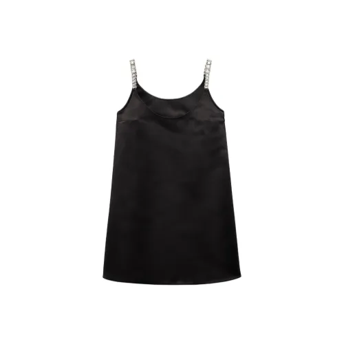 PRADA FW24 Slip Платье Женское Черное