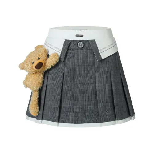 13 DEMARZO Серый Женские Повседневные Короткие Юбки