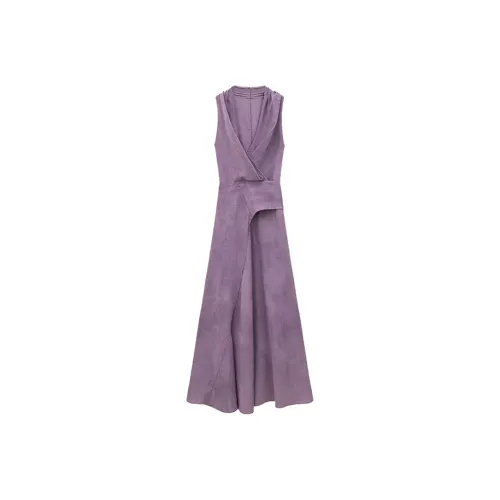 SYEEE WITH U Без рукавов Платье Женское Фиолетовое