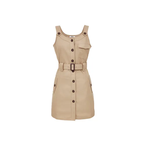 ONLY Без рукавов Платье Женское Золото Песочный