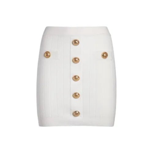 BALMAIN Белая Женская Повседневная Короткая Юбка