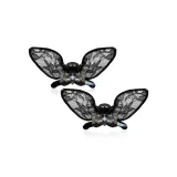 Черный эльф, бабочка, заколка для волос (2 шт)