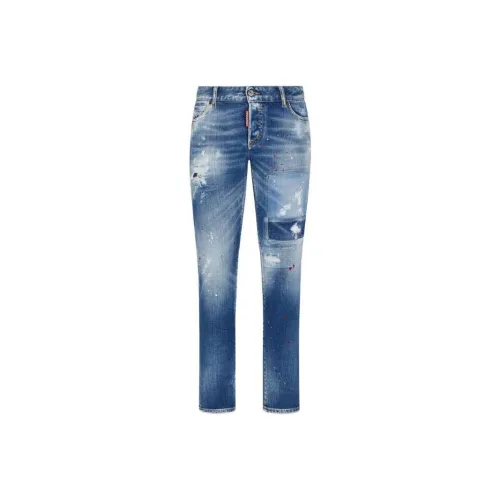 DSQUARED 2 Средний изношенные Booty Wash Jennifer Джинсы Женские Синий