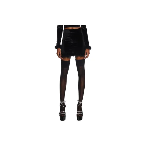 Dolls Kill Sugar Thrillz Filthy Femme Velvet Mini Skirt Повседневные Короткие Юбки Женские Черный Черный