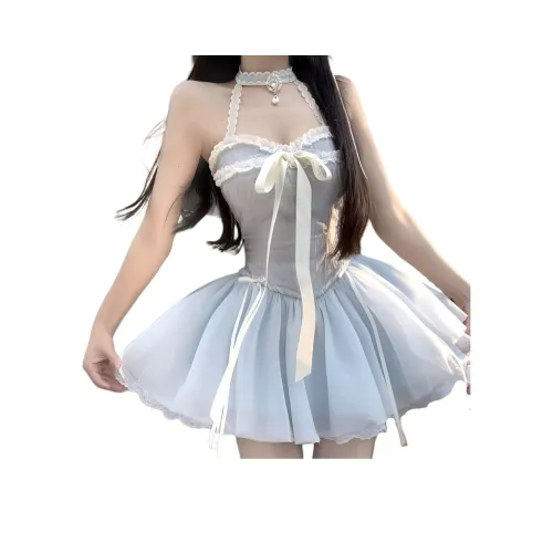 CHARM GLOW Slip Платье Женское Синее