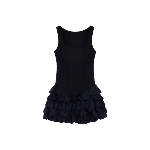 FLIM Без рукавов Платье Женское Черное