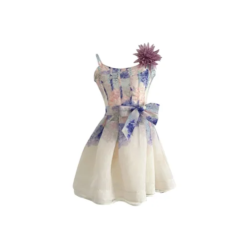 Icicofficial Без рукавов Платье Женское Синий Фиолетовый