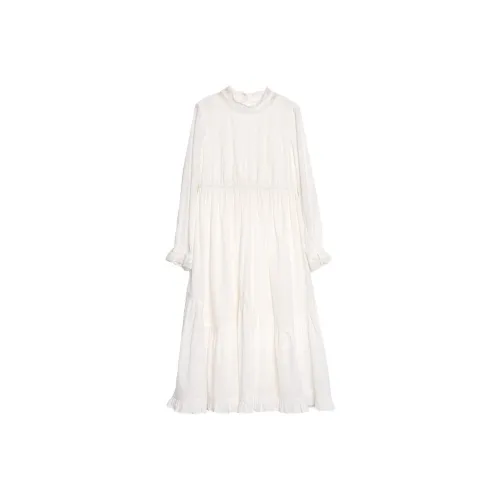 FEIYI Длинное платье с длинными рукавами женское