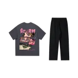 Комплект (серая топ+черные брюки)