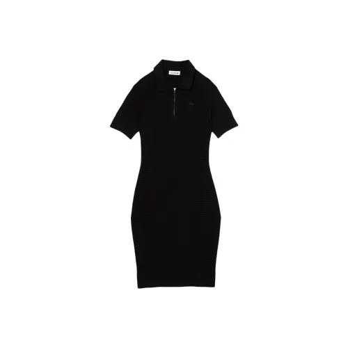 LACOSTE Короткий рукав Платье Женское Черное
