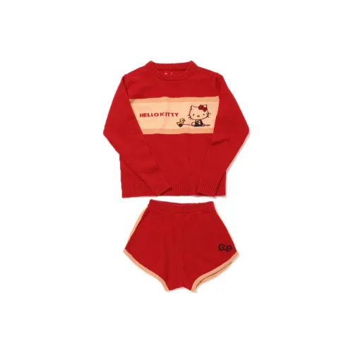 Beams Hello Kitty Co Бренд Красный Женские Повседневные Костюмы