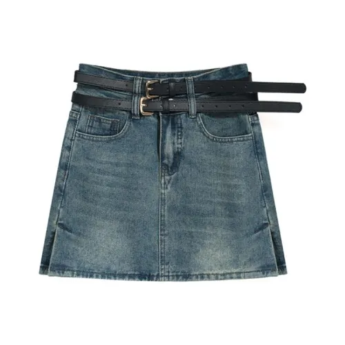 ETSE Джинсовые короткие юбки Женские Blue