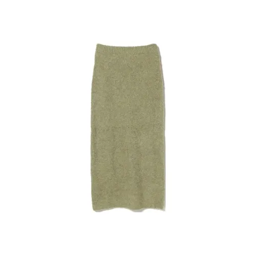 BEAMS Повседневный Длинный Юбка Женские Зеленый