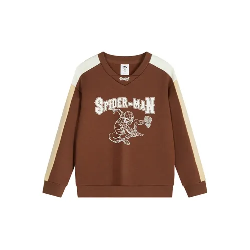 Antakids x ZHIZHUXIA LIANMINGKUAN Trend series Толстовка Железо Tower Коричневый Подростки