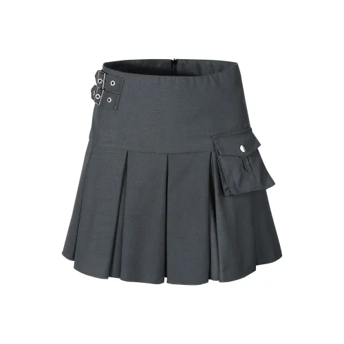Guuka Hero Карго Юбки Короткие Женские Темно-Серый