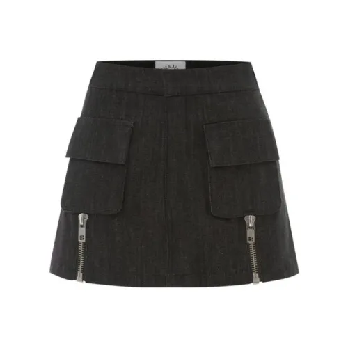 With Jean Черная Женская Джинсовая Короткая Юбка