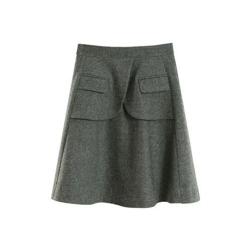 NancyCavally Зеленая Женская Повседневная Короткая Юбка