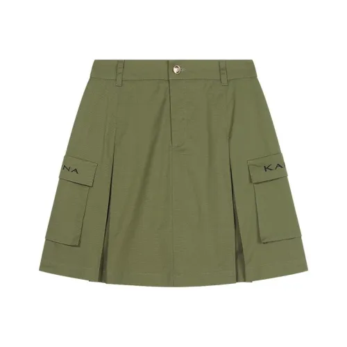 DKNY Оливково-зеленая Женская Повседневная Короткая Юбка