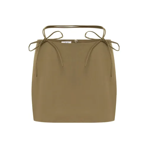 With Jean Коричневая Женская Повседневная Короткая Юбка