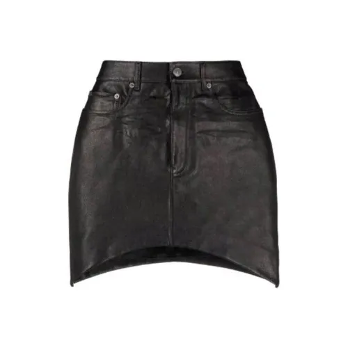 Balenciaga FW21 Кожаные короткие юбки Женские Черный