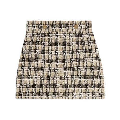 GUCCI SS21 Повседневные короткие юбки Женские Бежевый