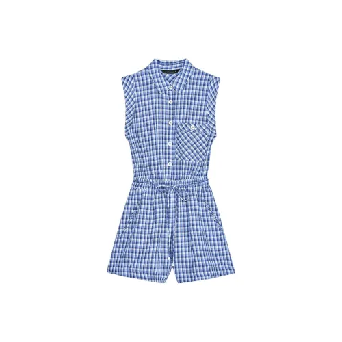 ZARA Комбинезон Женский Синий Белый