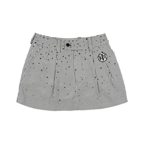 TCH Повседневные короткие юбки Женские Черный Белый Клетка
