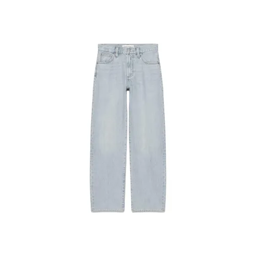 ARITZIA Деним FORUM 90-е Marlo Hi Шаговый шов Baggy Jean Джинсы Женские 15 лет Brl Thr BLEU Светло-синий