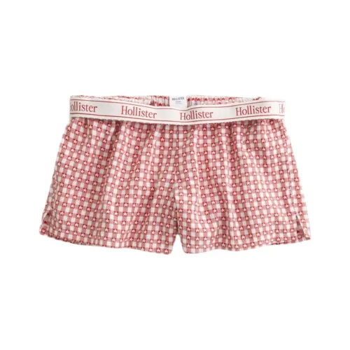 Hollister Темно-красные Женские Повседневные Шорты