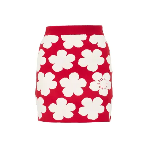 Kenzo X Nigo Hana Dots Limited Collection Красный Женские Повседневные Короткие Юбки