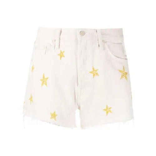 Mother Белые Женские Джинсовые Шорты