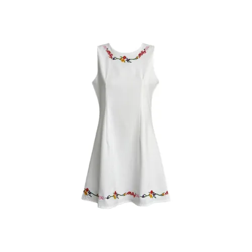 XIAOJUCHUANLI Без рукавов Платье Женское Белое