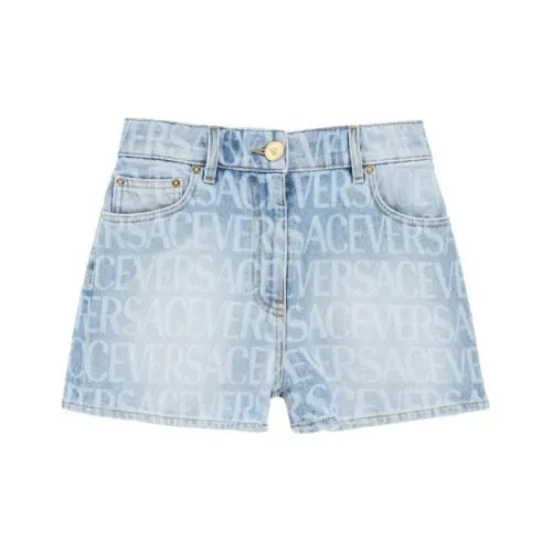 VERSACE Промытый синий Женские джинсовые шорты