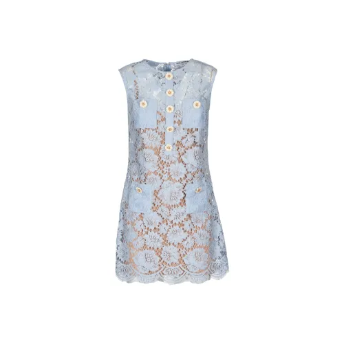 Self Portrait Без рукавов Платье Женское Синее