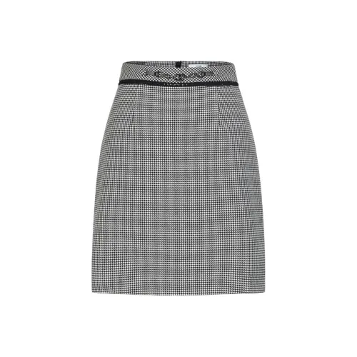 JZ. ANNAKRO Повседневные короткие юбки Женские Черная клетка