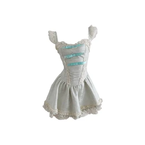 HUINIAN Slip Платье Женское Зеленое