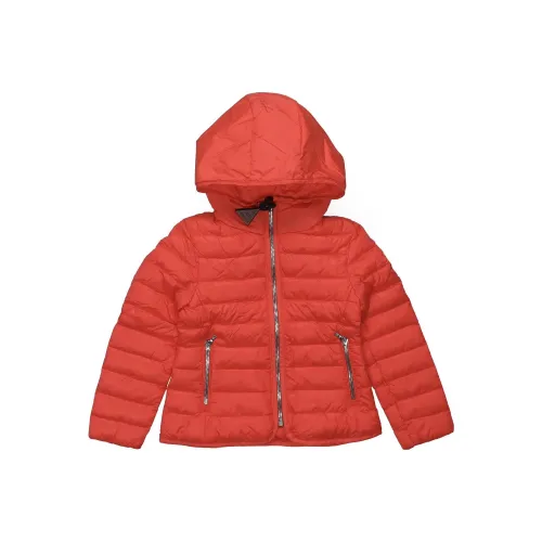 Moncler Детский пуховик оранжевого и красного цвета