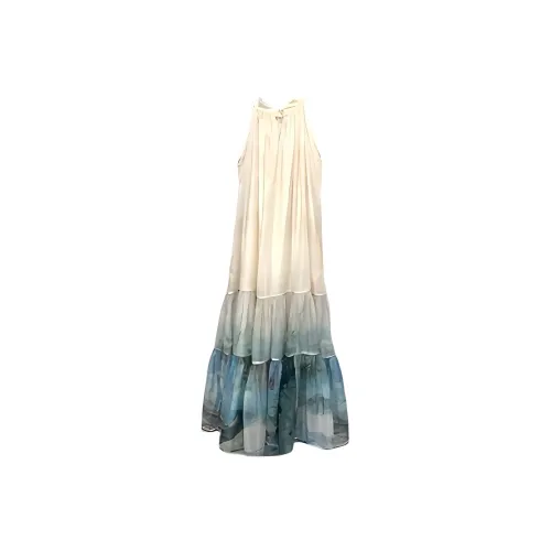 Oddgoods Без рукавов Платье Женское Бежевый