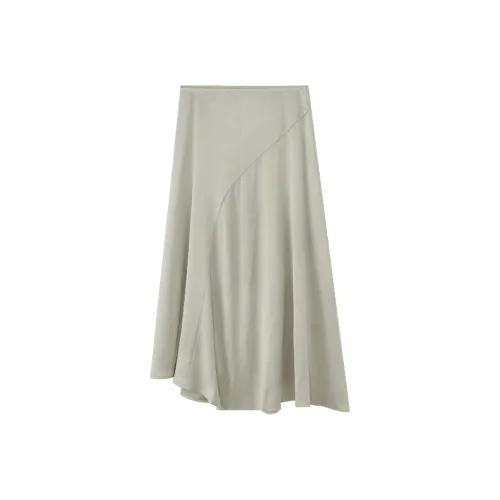 THE SEA LIFE Повседневный Длинный Юбка Женская Сияющий Зеленый