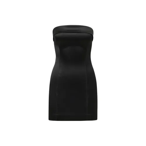 ARITZIA Ten Мелкие блестки Сатин Tube Платье Без рукавов Платье Женские Черный Черный